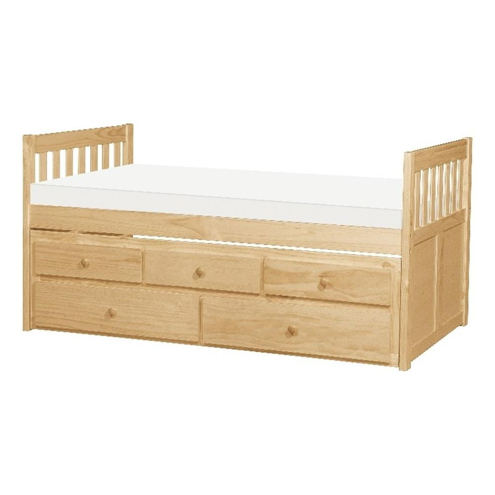 Lexicon Contemporary Wood And Mdf Board Twin/Twin Trundle Bed In ... with Understanding the Benefits of Natural Pine in Modern Bunk Bed Design