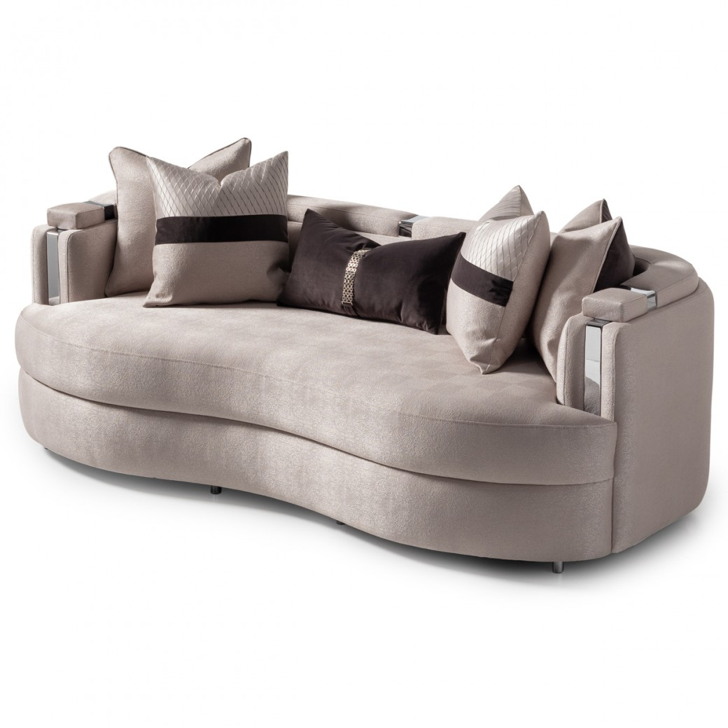Lfr-Crma815-Znc-808 Sofa Carmela Zinc Silver Collection By Michael Amini regarding Carmela Sofa Zinc/Silver