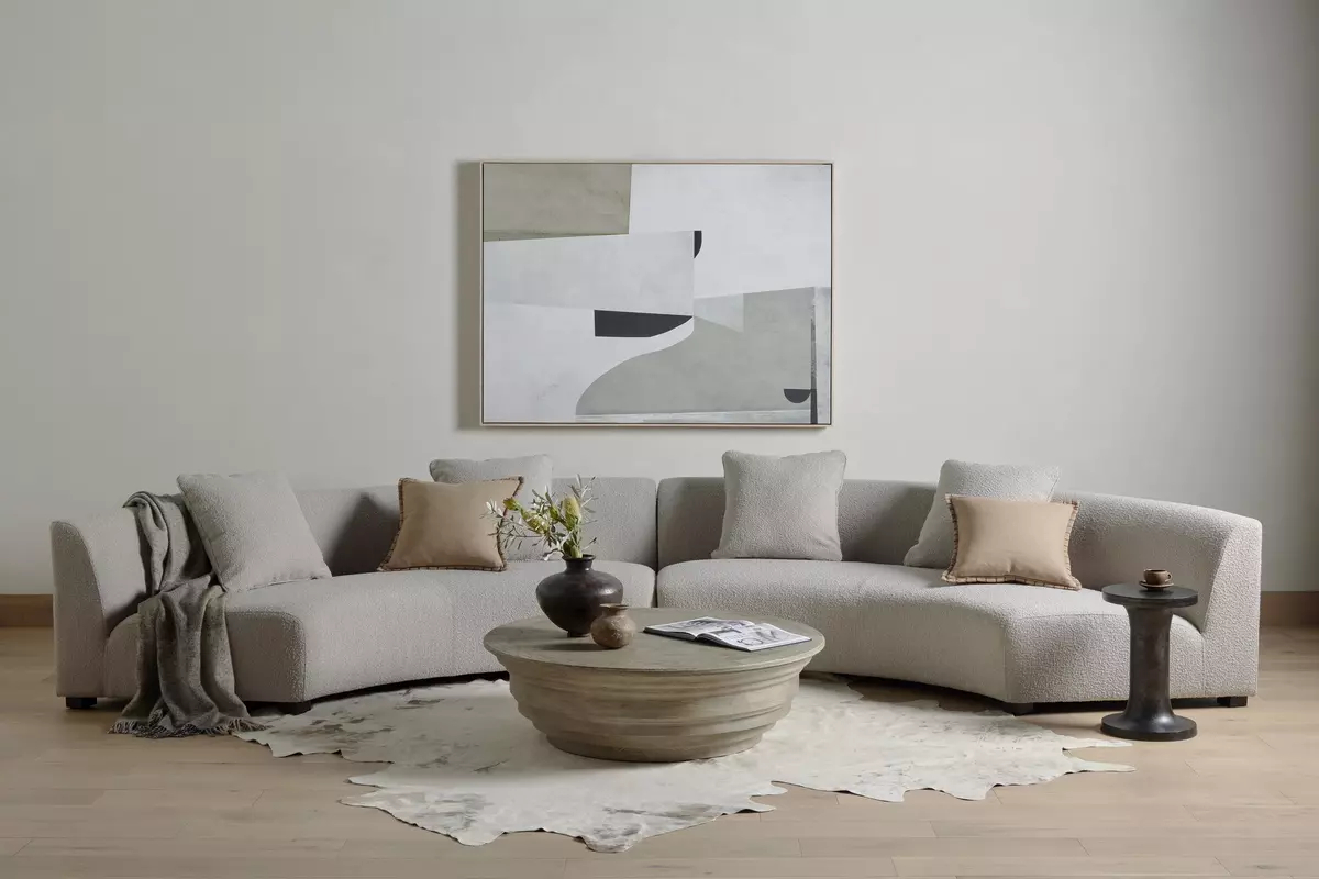 Liam Sectional Knoll Sand Four Hands for Liam Laf Sofa Pc, 106", Knoll Sand