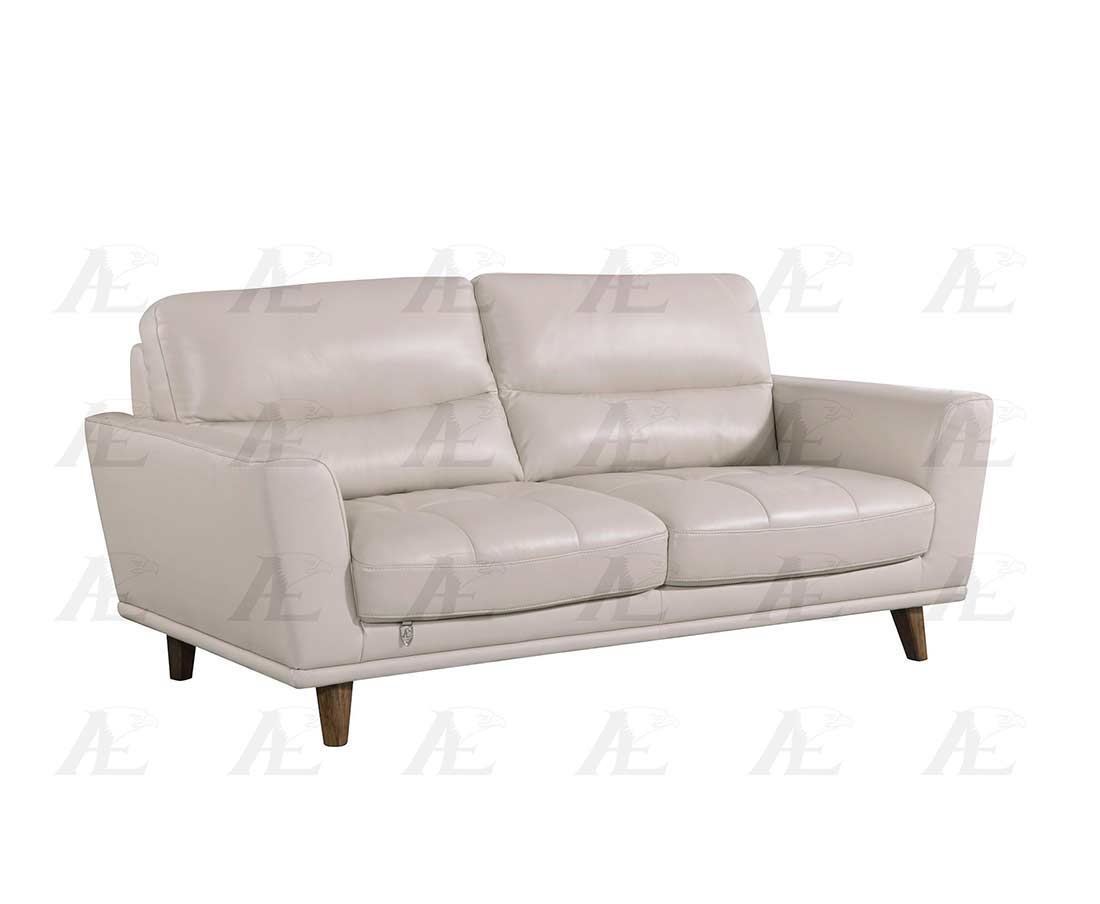 Light Gray Italian Leather Sofa Aek 082 | Leather Sofas inside Turin Contemporary Genuine Italian Leather Sofa Light Gray