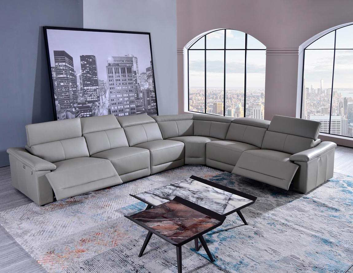 Light Grey Leather Furniture At Carolyn Ring Blog intended for Divo Design Genuine Leather Sofa, Light Gray