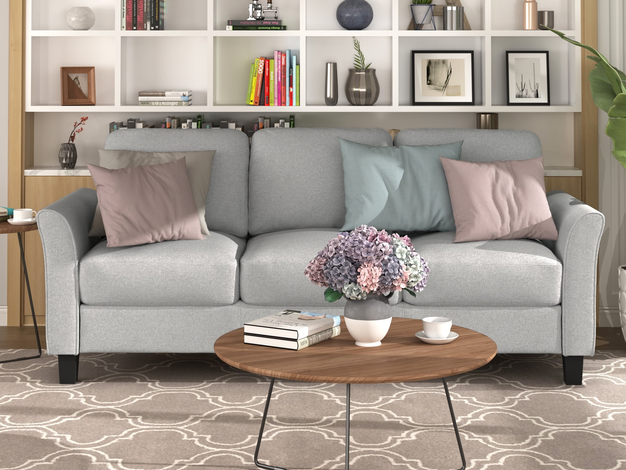 Light Grey Modern Couch - Markanthonystudios.net throughout Understanding the Appeal of Modern Double Fabric Sofas in Contemporary Spaces