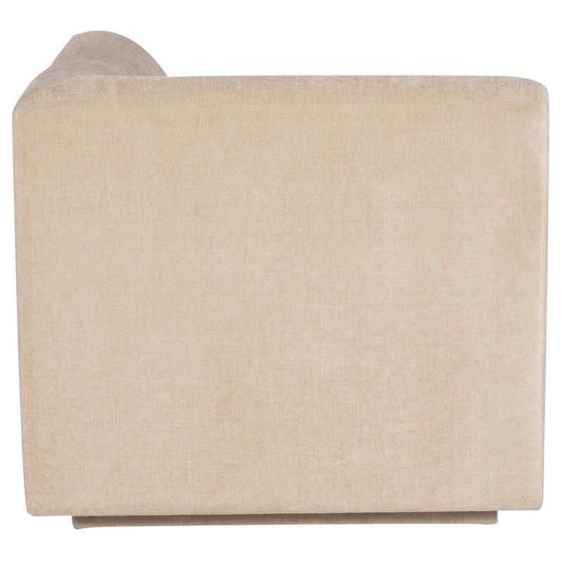 Lilou Modular Sofa - Almond Left Corner | Modular Sofa, Modular ... inside Lilou 77" Beige Fabric Sofa With Antique Brass Metal Legs