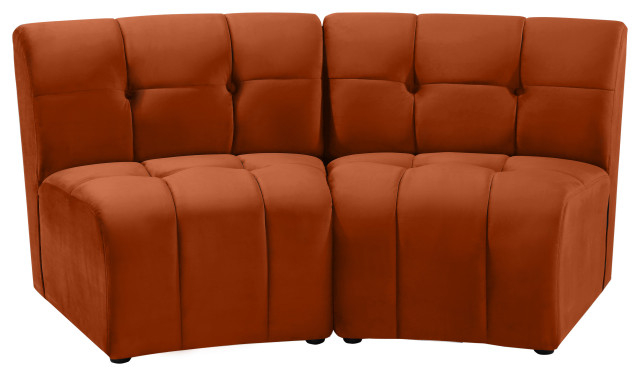Limitless Modular Velvet 1-Piece Sectional, 2 Piece - Contemporary ... for Understanding the versatility of modular sectional designs