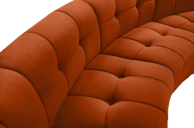 Limitless Modular Velvet 1-Piece Sectional, 6 Piece - Contemporary ... with Limitless Velvet Upholstered 3-Piece Modular Sectional, Cognac