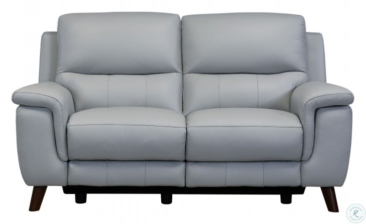 Lizette Dove Grey Genuine Leather Power Reclining Loveseat From Armen ... within Hayward 82" Dove Gray Genuine Leather Power Reclining Sofa