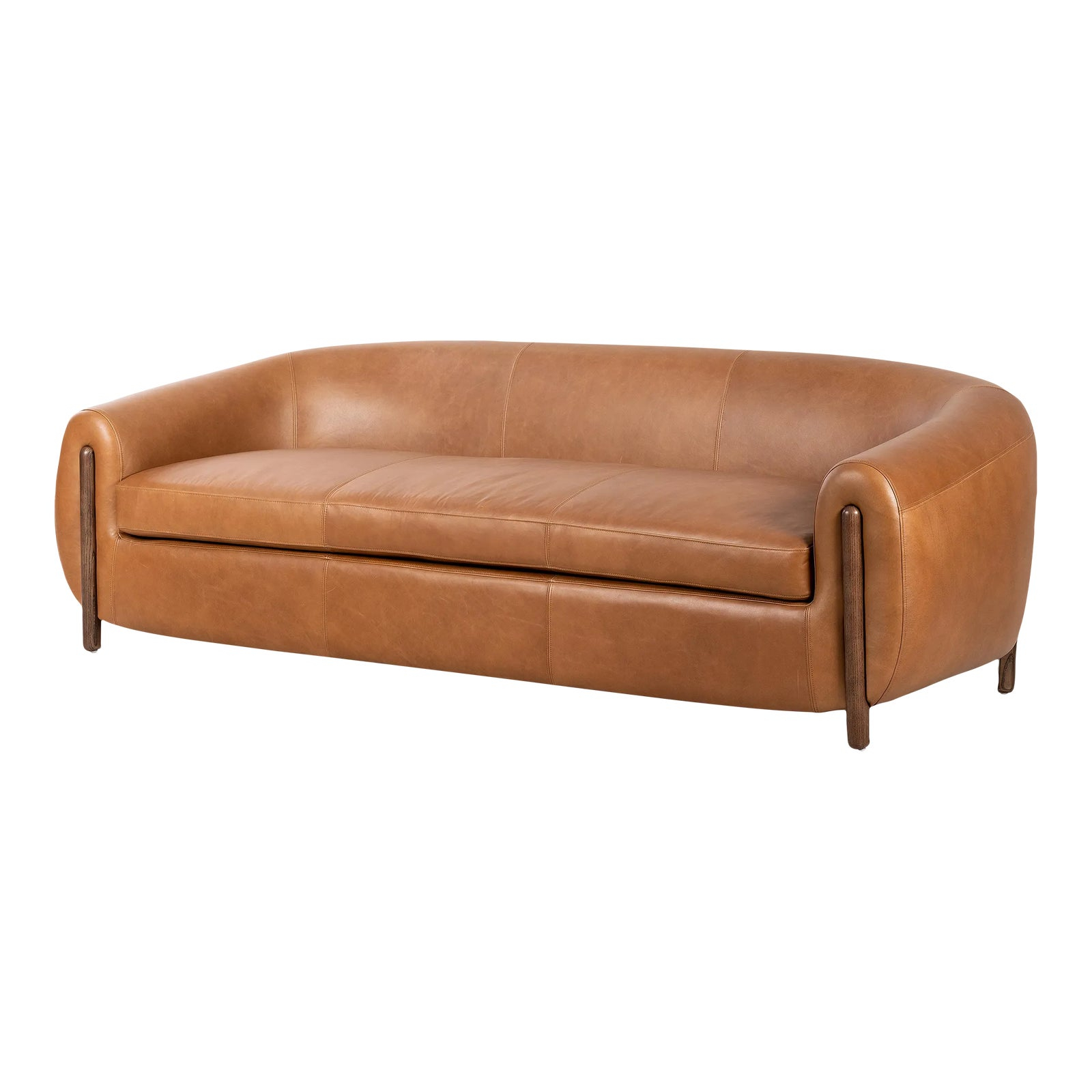 Lyla Sofa, 86", Valencia Camel | Chairish regarding Lyla Sofa-86"-Sheepskin Camel