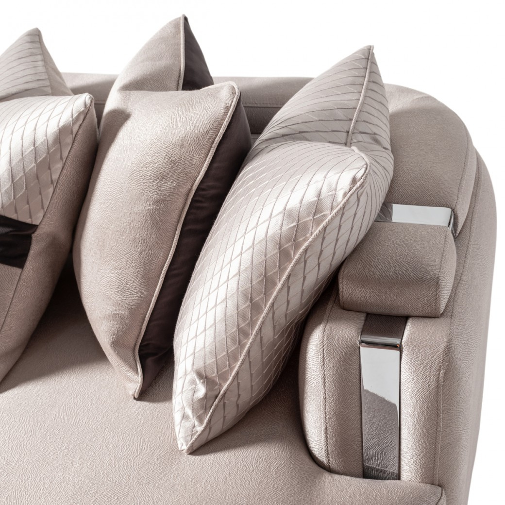 Mansion Sofa Carmela Zinc Silver Collection By Michael Amini.lfr ... inside Carmela Sofa Zinc/Silver