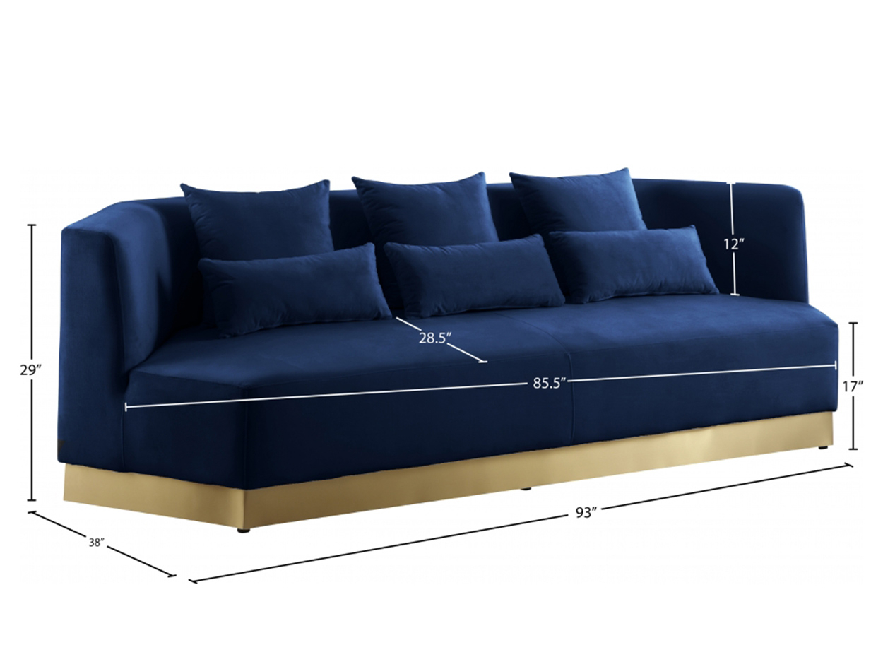 Marquis Velvet Sofa By Meridian - Mig Furniture for Creating Visual Balance with Statement Black Upholstered Furniture