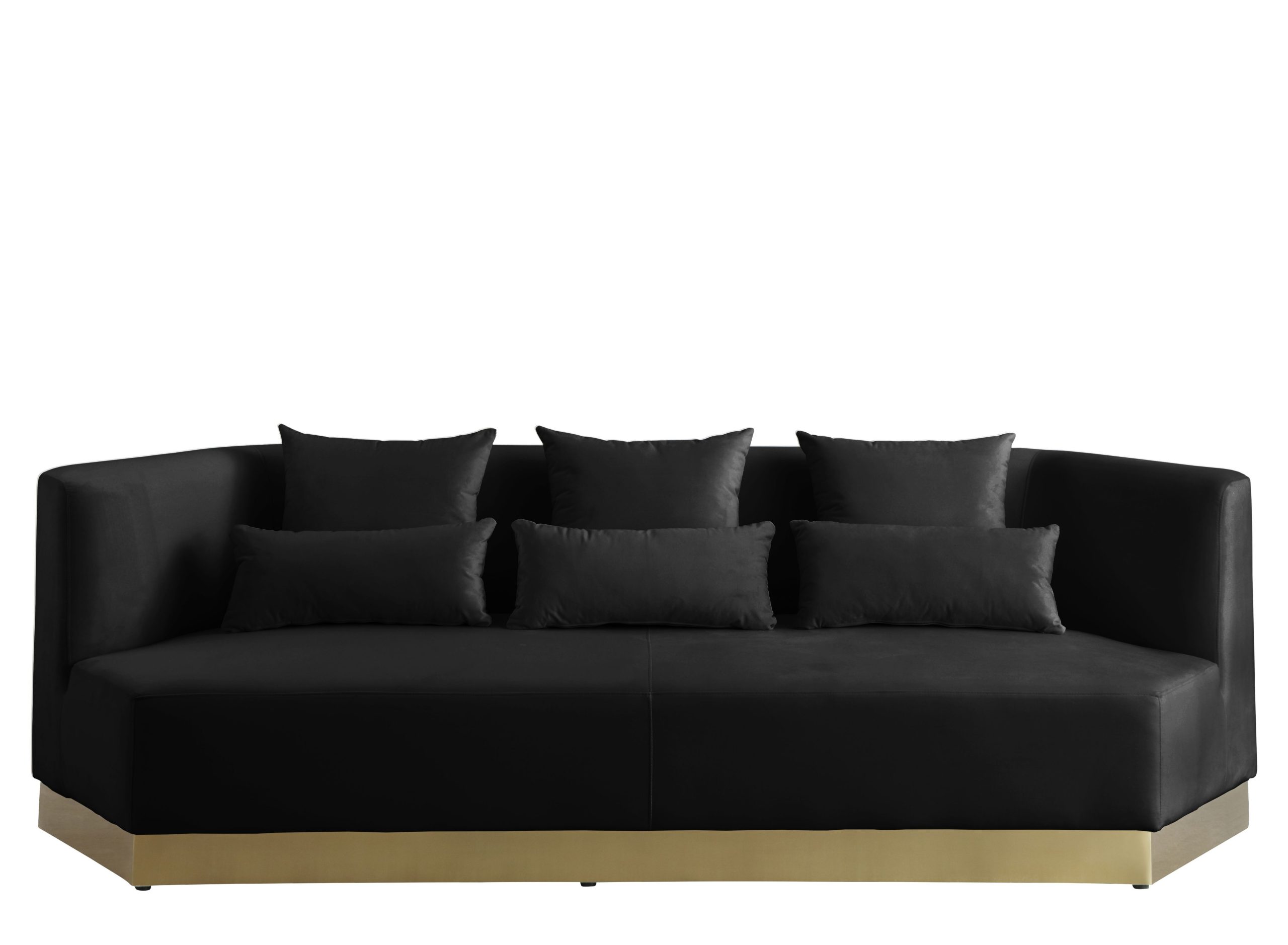 Marquis Velvet Sofa | Raymour & Flanigan with Marquis Velvet Upholstered Set, Black, Sofa