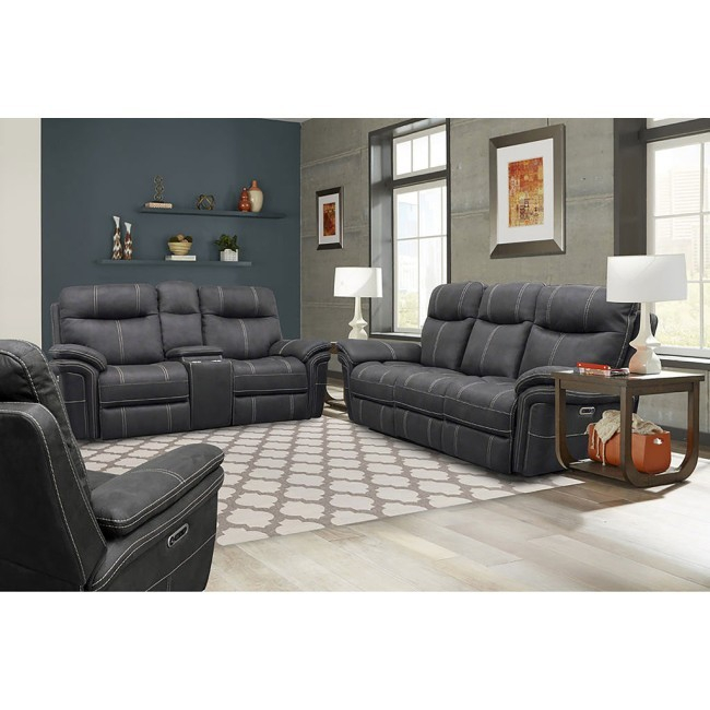 Mason Charcoal Power Reclining Living Room Set By Parker Living, 1 ... regarding Parker Living Mason Power Sofa, Charcoal