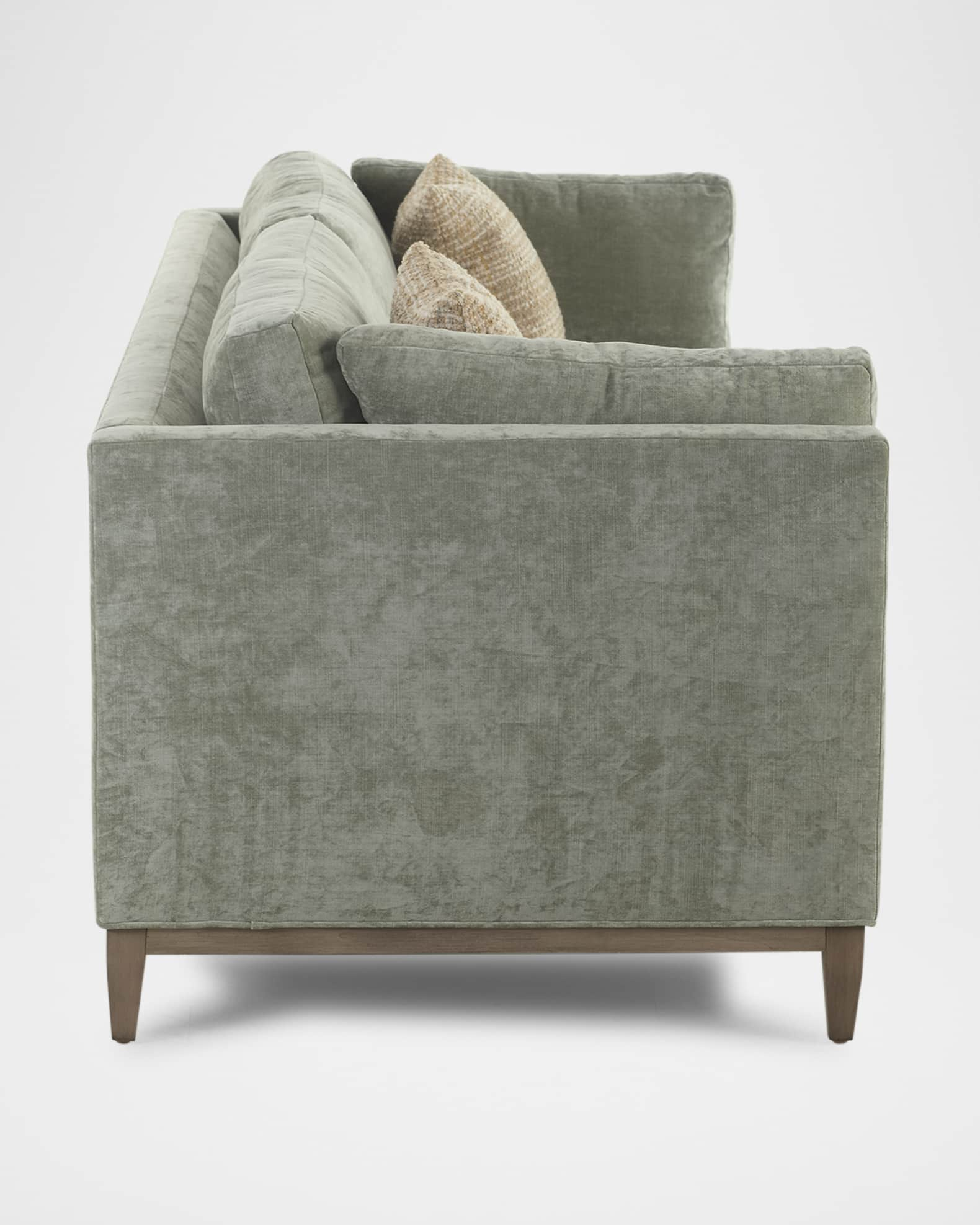 Massoud Riley Sofa, 94" | Neiman Marcus within Riley Velvet Upholstered Rounded Sofa, Mint