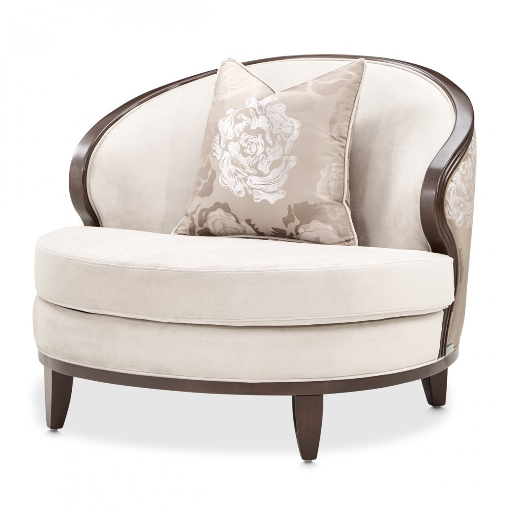 Matching Chair Linen Warm Pecan Pecan Camellia Field Collection By ... within Camellia Field Chenille Sofa, Linen/Warm Pecan