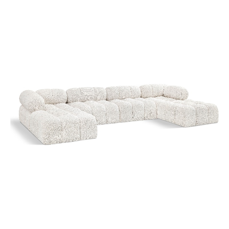 Meridian Furniture Ames Cream Boucle Fabric Modular Sectional - Walmart.com in Understanding the Versatility of Modular Seating Systems