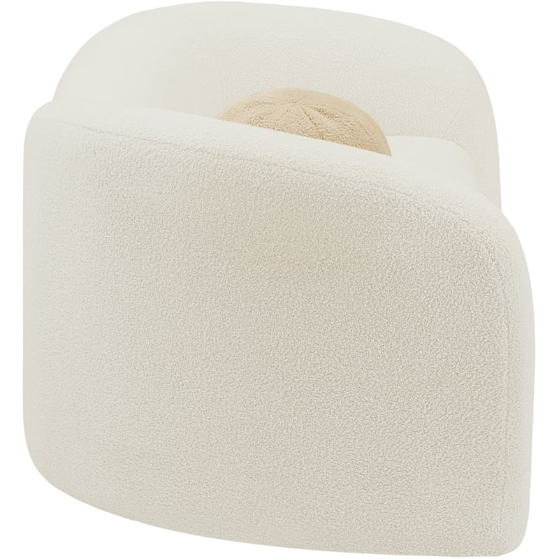 Meridian Furniture Kali Cream Faux Shearling Teddy Fabric Loveseat ... with regard to Kali Faux Shearling Teddy Fabric Upholseterd Sofa, Cream