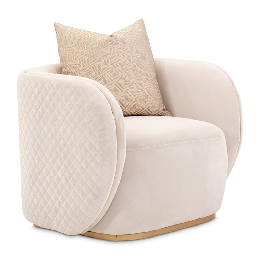 Michael Amini Ariana Velvet Accent Chair - Beige/Gold - Walmart.com with Ariana Velvet Sofa, Beige/Gold