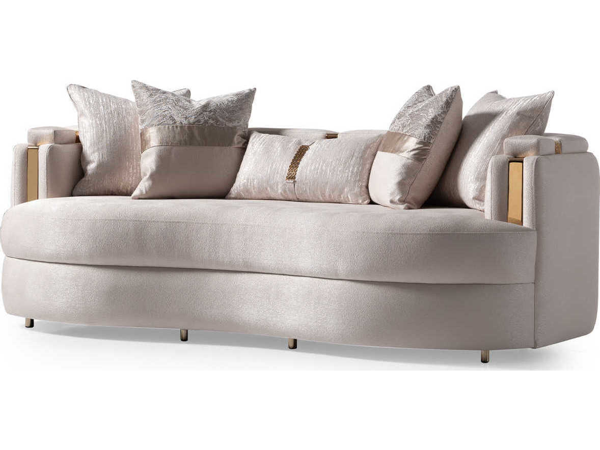 Michael Amini Carmela Almond Beige Upholstered Sofa | Aiclfrcrma815Amd806 with The Art of Choosing the Perfect Carmela Mansion Sofa Almond/Gold for Your Home