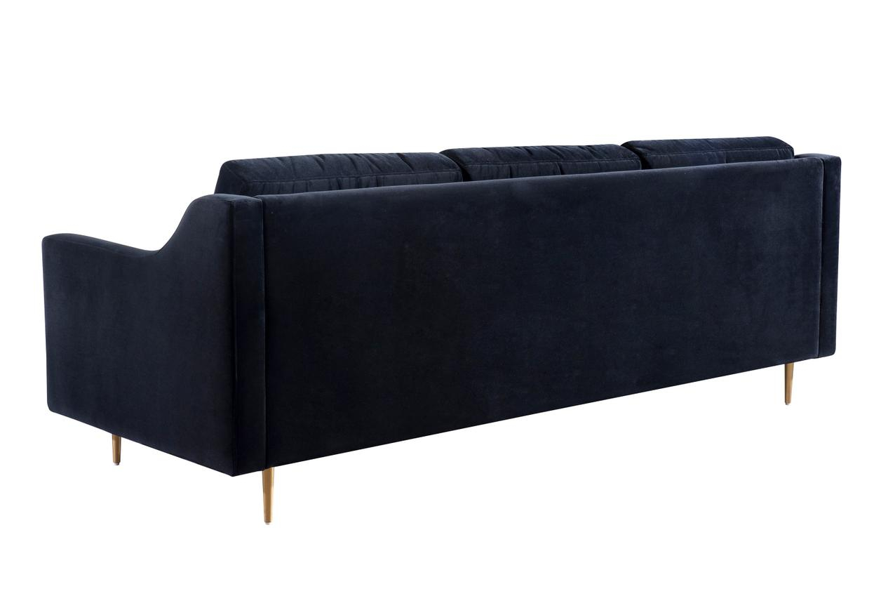 Milan Black Velvet Sofa (Tov-L4112) By Tov Furniture pertaining to Understanding the Artisan Craftsmanship Behind Milan Black Velvet Sofas