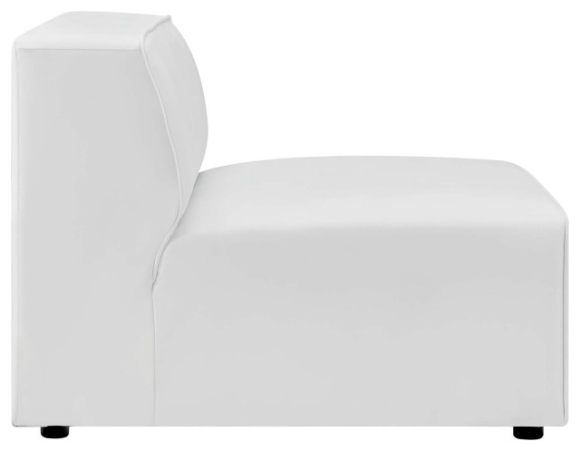 Mingle Vegan Leather 4-Piece Sectional Sofa - Traditional - Sectional ... in Mingle Vegan Leather 3-Piece Sectional Sofa, White