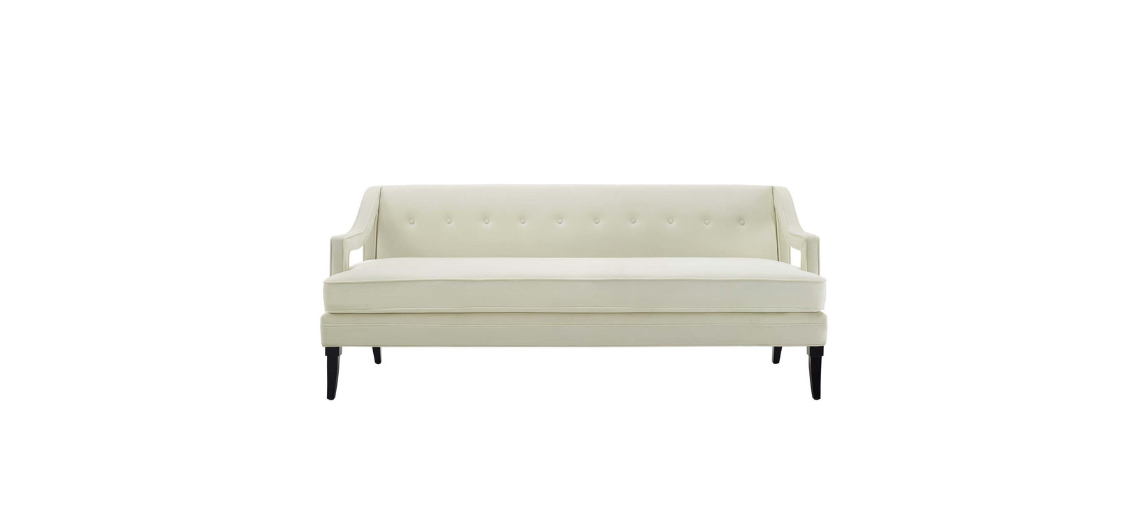 Modern Contemporary Urban Living Tufted Sofa, Velvet Fabric ... inside Transforming Small Urban Apartments with Velvet Ivory White Sofas