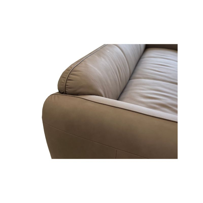 Modern Grey Genuine Leather Sofa - Doen Furniture with regard to Oliver Genuine Leather Sofa, Gray