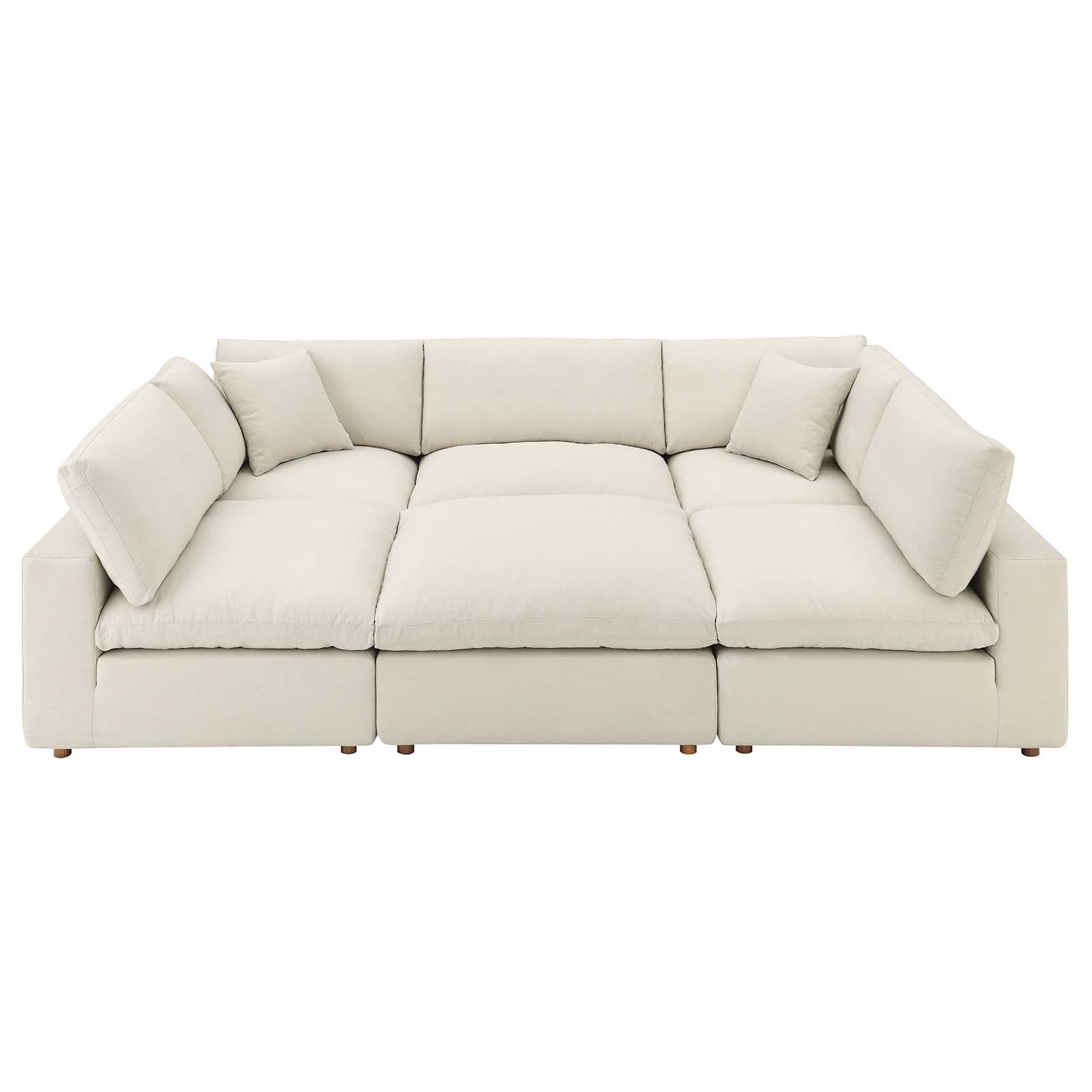 Modular Sectional Deep Sofa Set, Beige, Fabric, Modern Contemporary ... throughout Modular Deep Sofa, Beige, Fabric, Modern, Lounge Cafe Hotel Lobby Hospitality