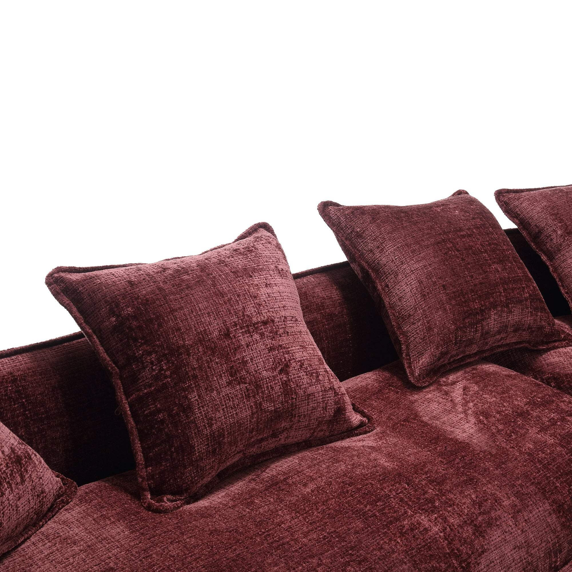 Modular Sectional Sofa, U Shaped Couch With Sofa For Five Pillows ... within Jayceon Sofa With 5 Pillows, Fabric And Champagne
