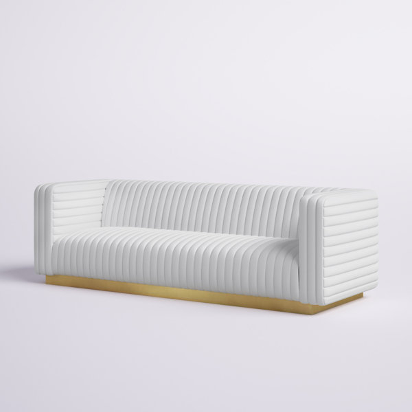 Modway Charisma Channel Tufted Performance Velvet Living Room Sofa ... for Charisma Channel Tufted Performance Velvet Living Room Sofa, White