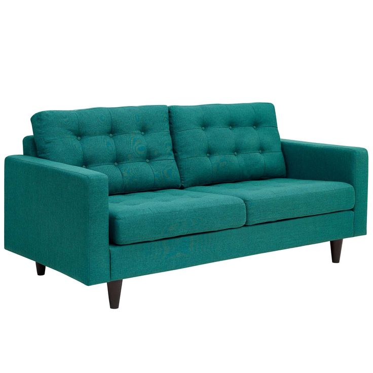 Modway Empress 2-Piece Modern Tufted Fabric Upholstered Sofa Set In ... with Understanding the Art of Choosing the Perfect Teal Upholstered Sofa