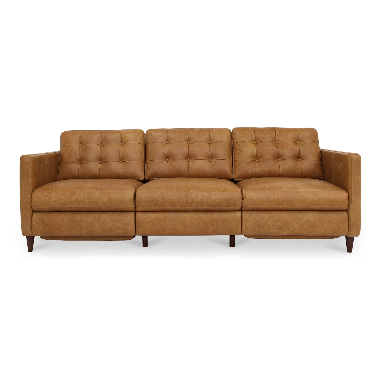 Moe's Home Collection Bridgers Power Recliner Sofa Tan Leather Leather ... throughout How Bridgers Power Recliner Sofa Tan Leather Enhances Home Entertainment Spaces