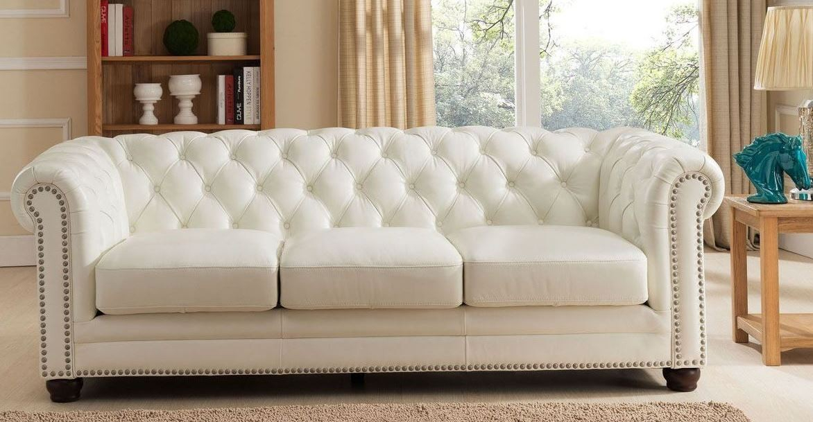 Monaco Pearl White Leather Sofa From Amax Leather | Coleman Furniture regarding Winter Wellness for Your Pearl Full Leather Sofa in Harsh Conditions