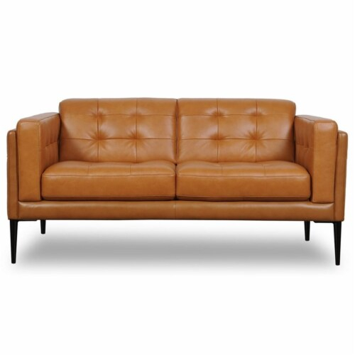 Moroni Murray Leather Mid-Century Loveseat Tan, 1 - Ralphs inside Tan Leather Excellence How Murray Upholstery Sets New Standards