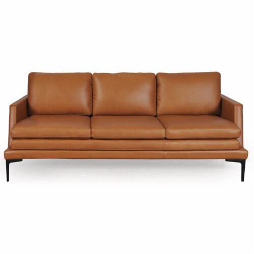 Moroni Rica Leather Mid-Century Sofa Tan, 1 - Fred Meyer intended for Moroni Milo Full Leather Mid-Century Sofa With Wooden Legs In Tan