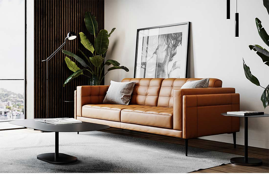 Murray 440 Tan Leather Sofa By Moroni | Leather Sofas throughout Tan Leather Excellence How Murray Upholstery Sets New Standards