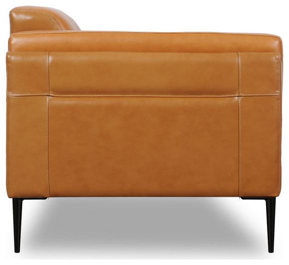 Murray Full Leather Chair, Tan - Midcentury - Armchairs And Accent ... with regard to Tan Leather Excellence How Murray Upholstery Sets New Standards