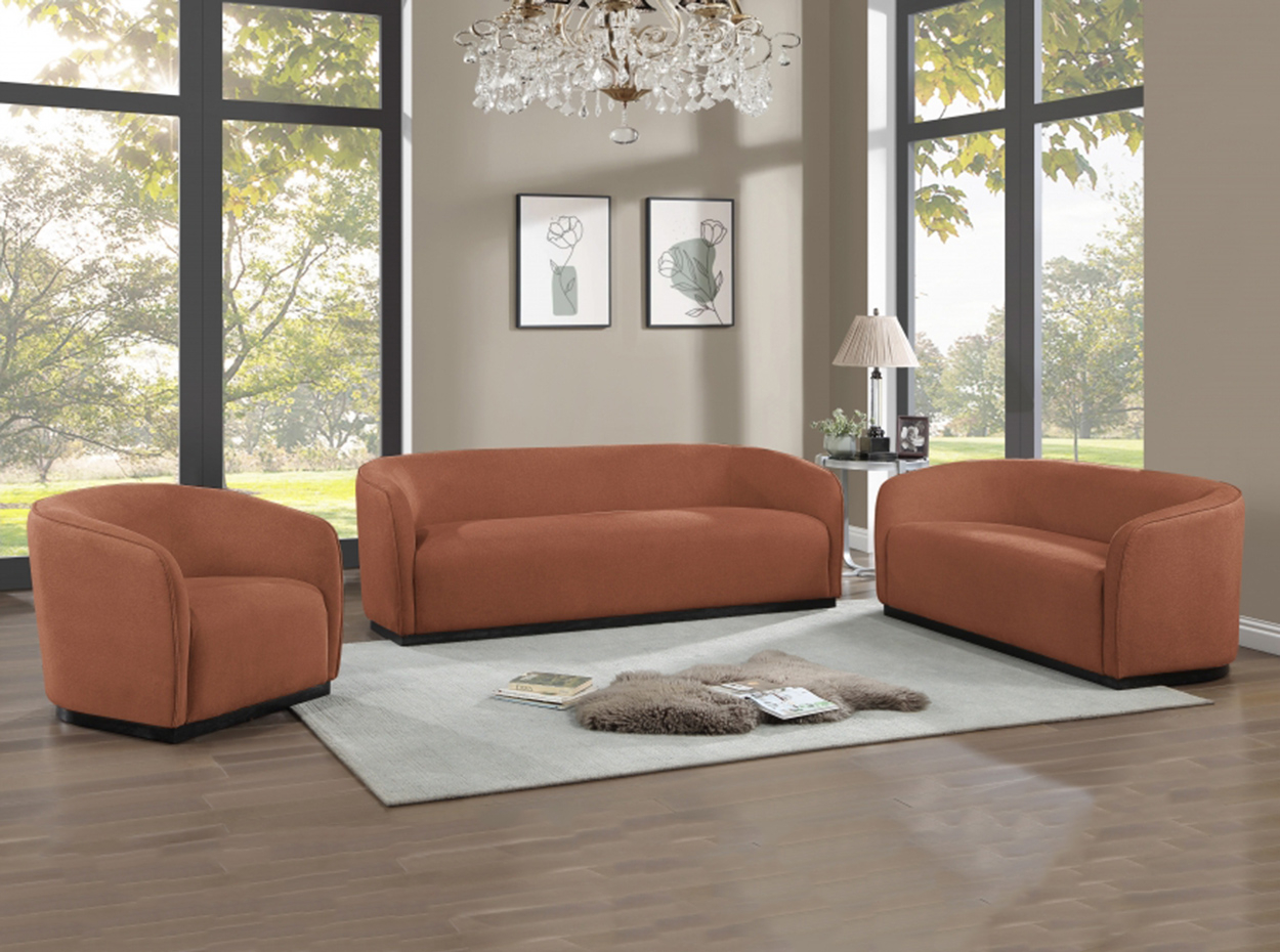 Mylah Fabric Sofa By Meridian - Mig Furniture with Mylah Upholstered Sofa, Cognac