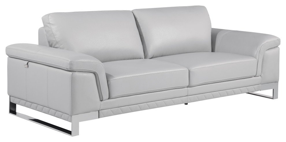Naples Contemporary Genuine Italian Leather Sofa - Contemporary - Sofas ... with regard to Naples Contemporary Genuine Italian Leather Sofa Camel