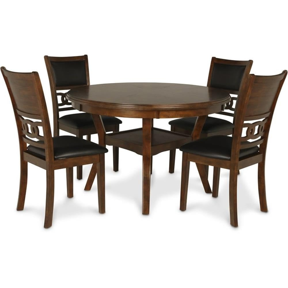 New Classic Furniture Gia 5-Piece Round Dining Set With 1 Dining Table ... inside Building connections through Gia's thoughtfully designed dining sets