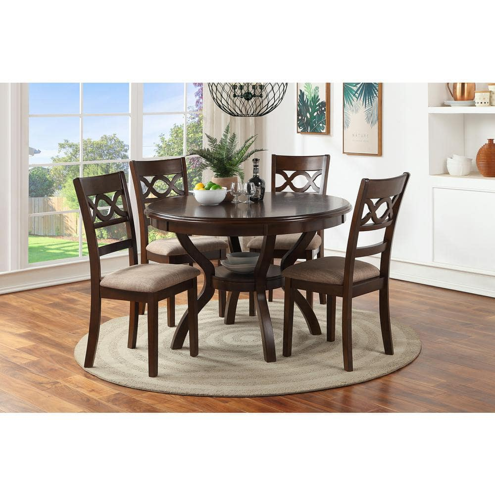 New Classic Home Furnishings New Classic Furniture Cori 5-Piece 47 In ... inside Building connections through Gia's thoughtfully designed dining sets
