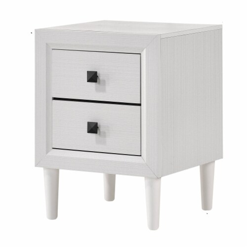 Nightstand With 2 Drawers And Square Pulls, White, 1 - Kroger pertaining to Traditional Nightstand, 2 Dustproof Drawers & Square Pull Handles
