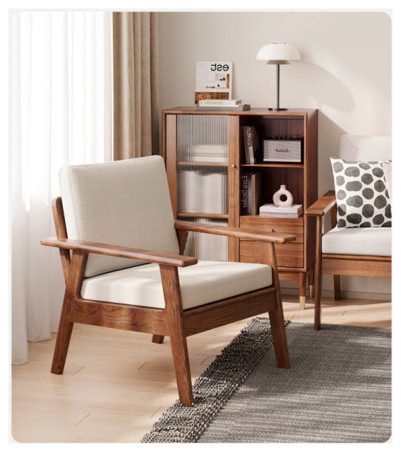 Oak Solid Wood Sofa Walnut Color - Transitional - Sofas - By Gvawood ... throughout Oak Solid Wood Sofa Walnut Color, Beige 94.5X31.5X32.7"