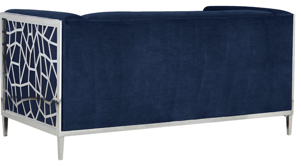 Opal Velvet Chair - Contemporary - Loveseats - By Hedgeapple | Houzz within Understanding the Artistry Behind Navy Velvet Upholstered Sofas