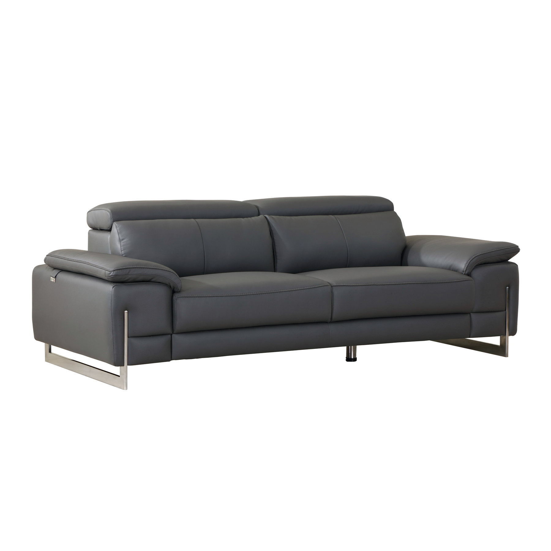 Orren Ellis Top Grain Italian Leather Sofa | Wayfair with regard to Carlo Top Grain Italian Leather Sofa