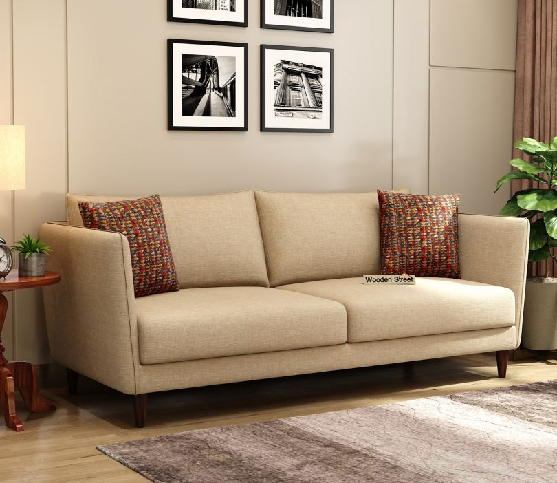 Oxford Beige Linen Sofa | Baci Living Room inside Lucia Beige Linen Textured Fabric Chair, Beige, Sofa