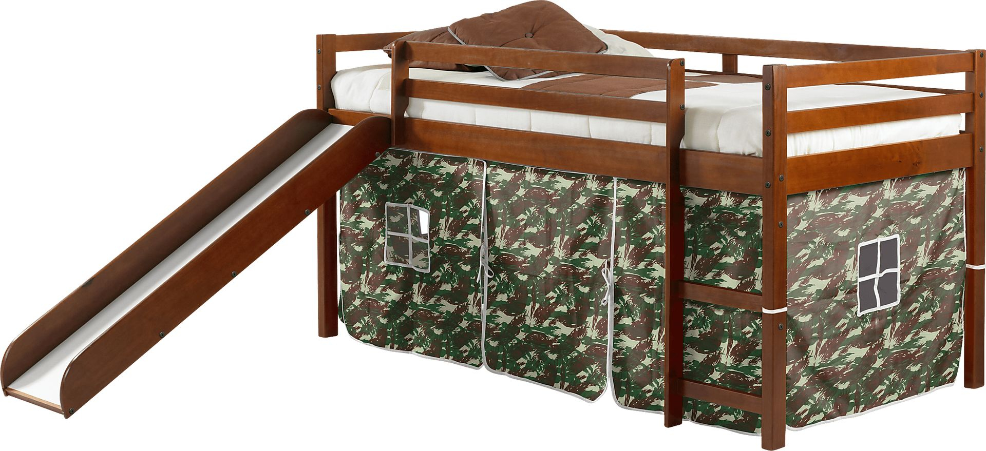 Parman Espresso Dark Wood Twin Loft Bed With Tent | Rooms To Go pertaining to Outdoor Enthusiasts Essential Camping Equipment