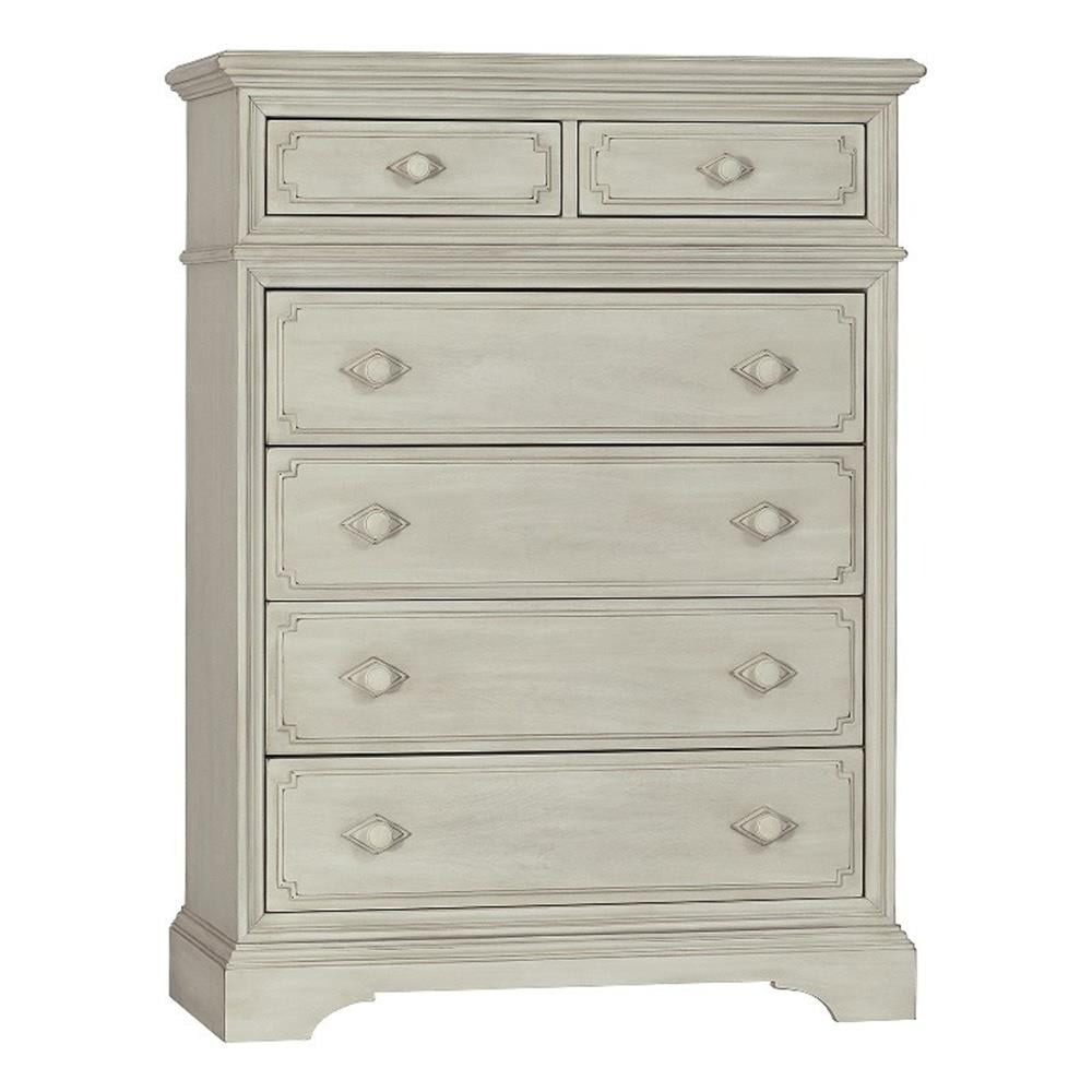 Pemberly Row 6-Drawer Traditional Wood Chest In Antique White - Walmart.com regarding Pemberly Row 6-Drawer Traditional Wood Chest In Pure White Finish