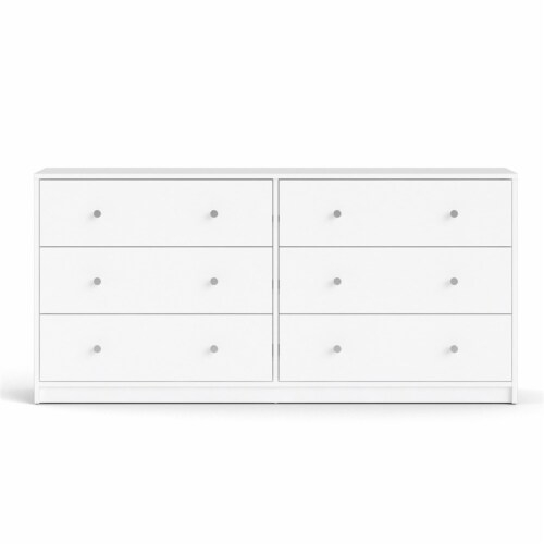 Pemberly Row Contemporary 6 Drawer Double Dresser In White, 1 - Harris ... with regard to Pemberly Row 6-Drawer Traditional Wood Chest In Pure White Finish