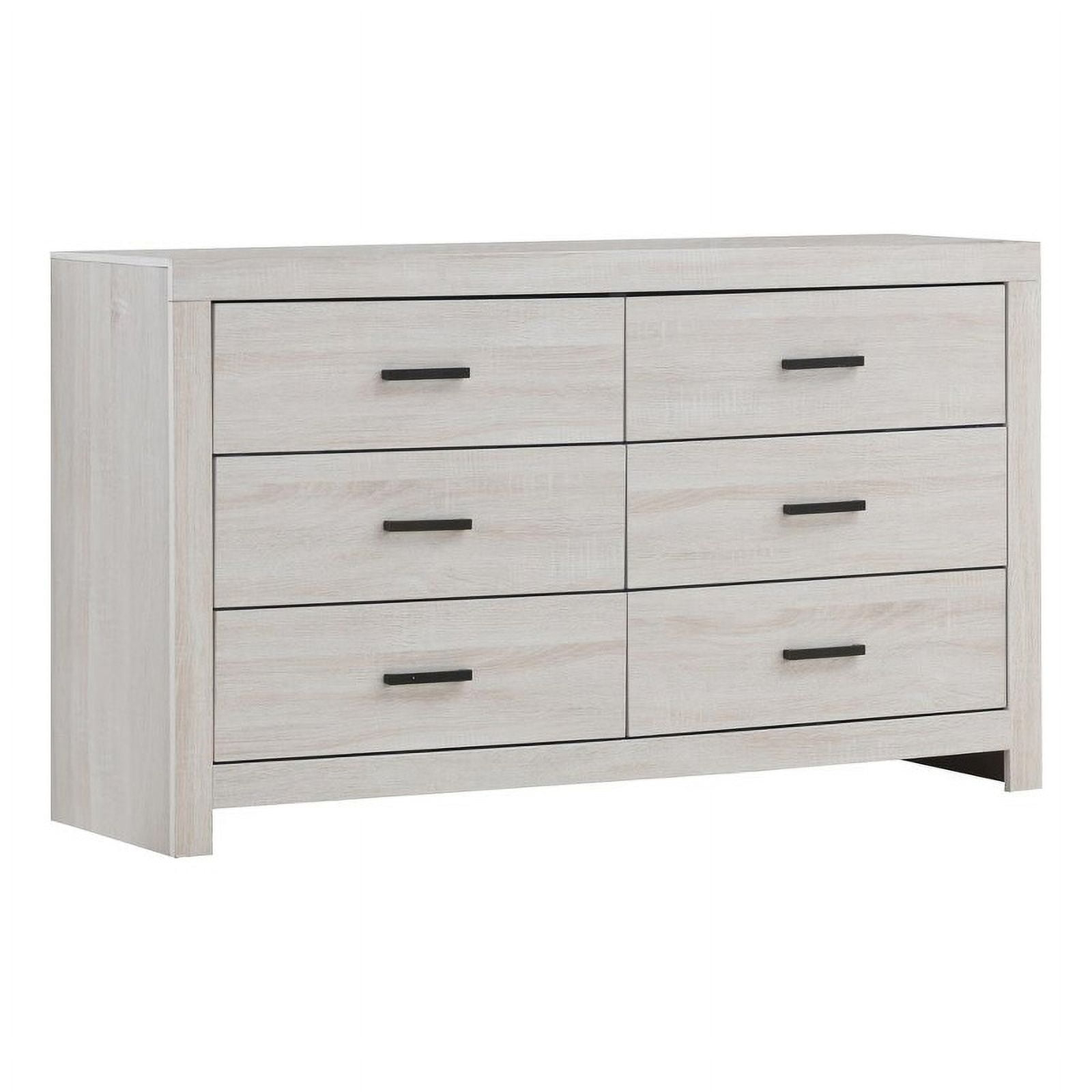 Pemberly Row Contemporary 6-Drawer Farmhouse Wood Dresser Coastal White ... with Pemberly Row 6-Drawer Traditional Wood Chest In Pure White Finish