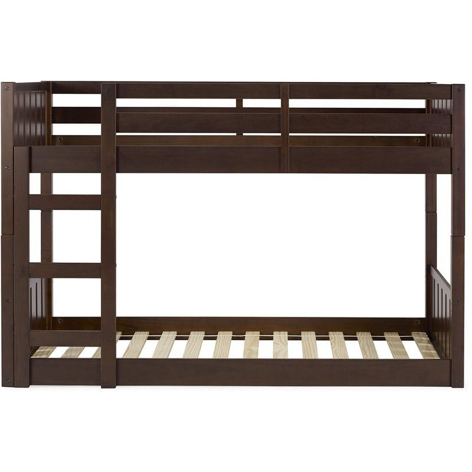 Pemberly Row Twin Over Twin Solid Wood Stackable Slat Bunk Bed In ... within Understanding the Design Philosophy Behind Pemberly Row's Caramel Bunk Bed