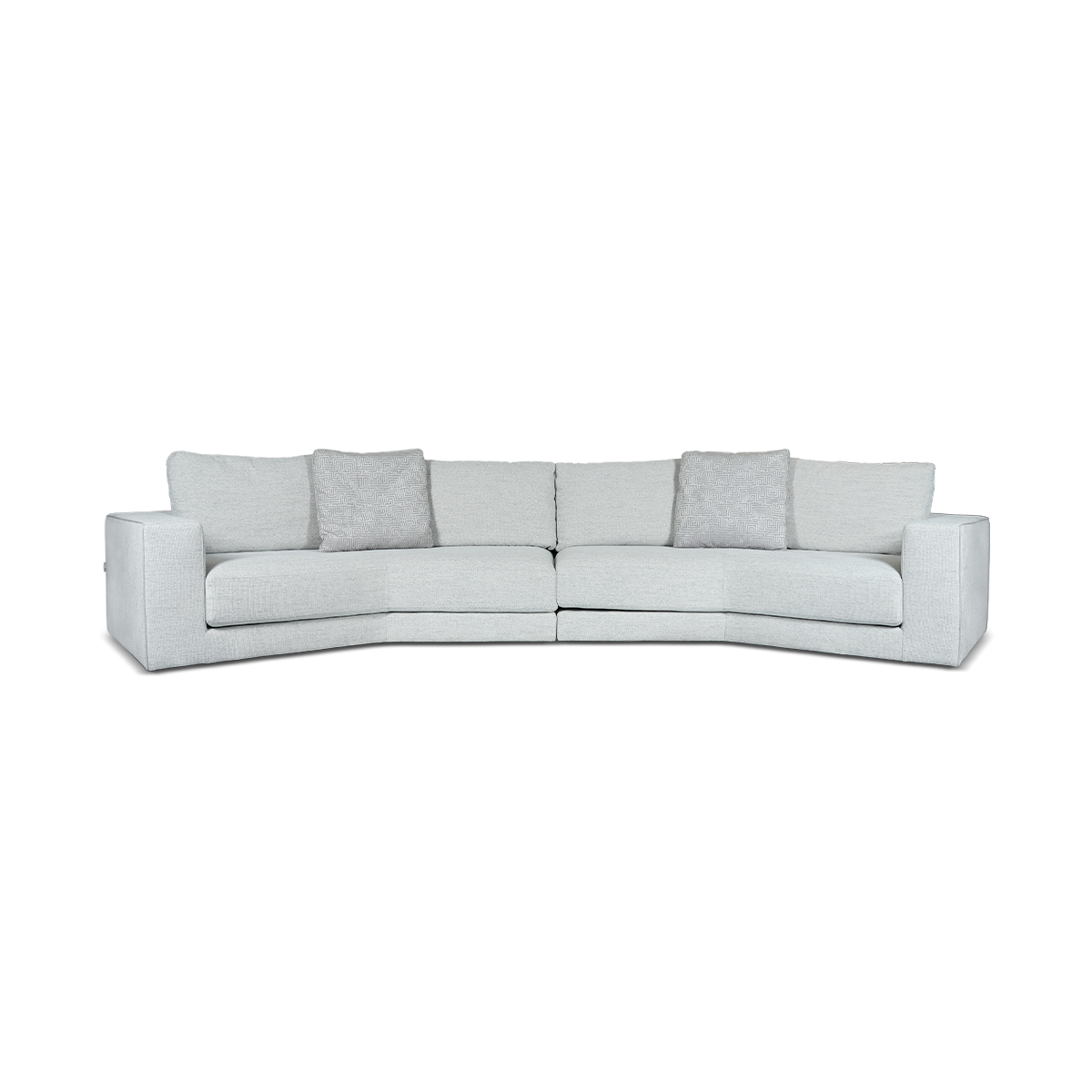 Plush 4 Seater Sofa - Light Blue intended for How to maintain and care for your white velvet sofa properly